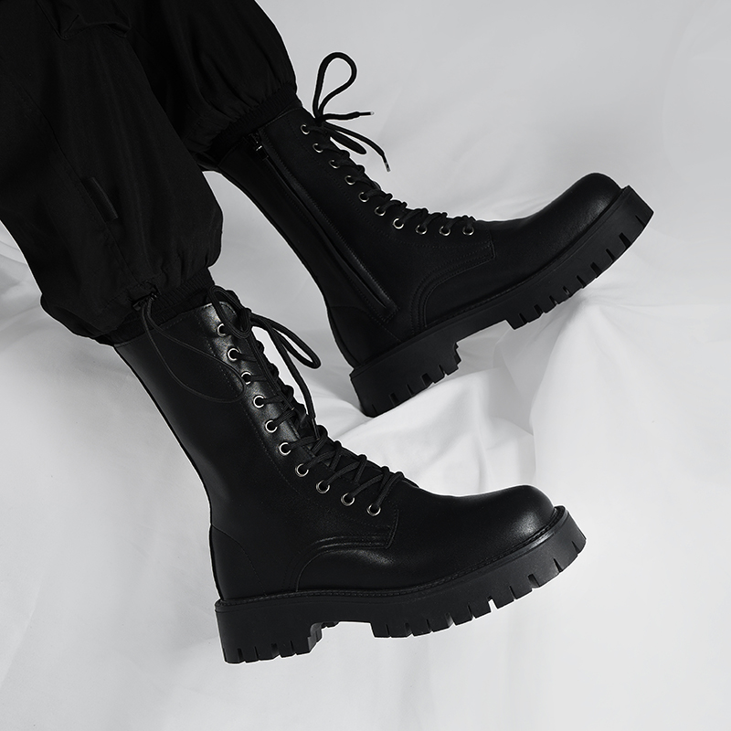 Ботинки Martin, мужские автомобильные ботинки из кожи с высоким берцем в британском стиле, мужские летние новые кожаные ботинки с высокой талией