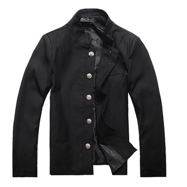 ຄົນອັບເດດ: ໃນພາກຮຽນ spring ແລະດູໃບໄມ້ລົ່ນ Tops Slim Stand Collar Suit ໄວລຸ້ນ Casual Men's Tunic Suit ຂະຫນາດນ້ອຍຂອງຜູ້ຊາຍ Jacket ແຂນຍາວ