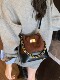 Korean autumn and winter contrasting suede bags for women 2025 new fashion rhombus crossbody bag chain portable bucket bag
