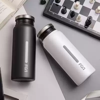 Fuguang thermos cup male and female students portable water cup creative trend personality simple Korean version of literature and art fresh cup bottle