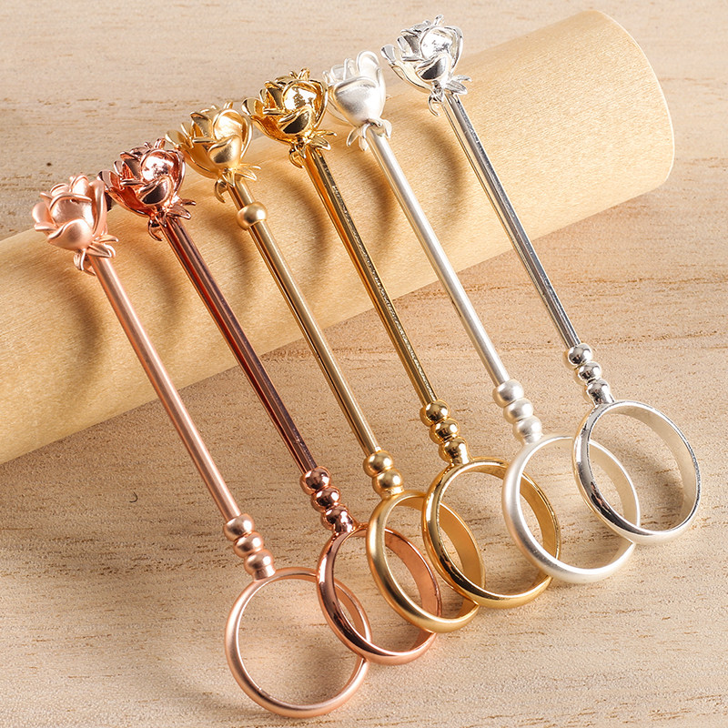New Original Rose Ring Smoke Hairstyle Tobacco Clips Ring Men and Ladies Rough Smoking Tobacco