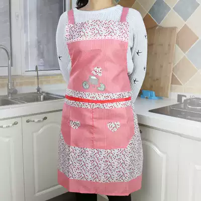 Apron Korean fashion adult men's kitchen overalls waterproof and oil-proof summer thin breathable household apron