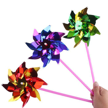Plastic small windmill ground push gift new 100 childrens toy windmill wholesale assembly outdoor clearance