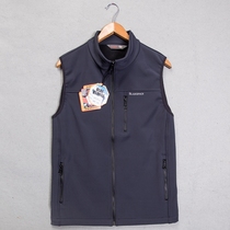 Outdoor sports autumn and winter fleece vest mens large size warm vest casual windproof breathable fleece multi-pocket waistcoat