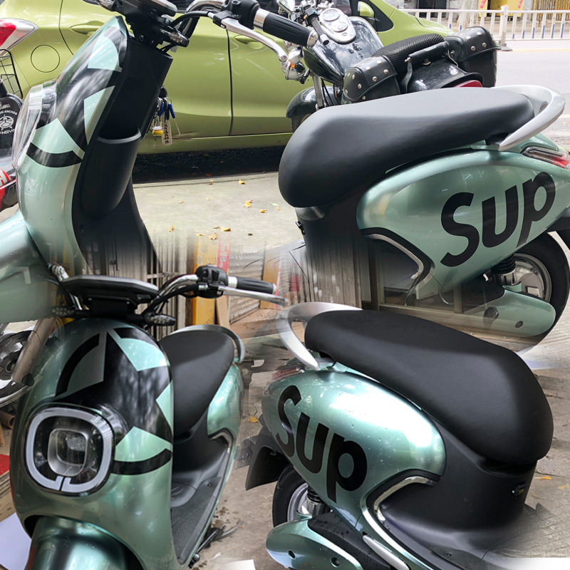 New Ray Electric Car Sticker m5 i2 personality tide decoration electric car pull - flower motorcycle pedal sticker