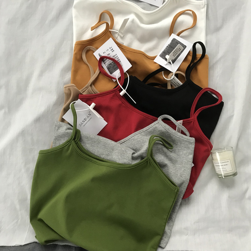 Elegant harness vest ultra short sexy open-air elastic tight fit 100 hitch outside to wear bottom-shirt female tide