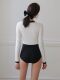 New diving suit for women, long-sleeved one-piece, slim snorkeling sports triangle surfing suit, conservative sports hot spring swimsuit