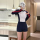 New style surfing swimsuit women's one-piece boxer briefs slim sports swimming long-sleeved professional conservative sun protection snorkeling suit