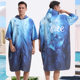 2025 couples quick-drying zipper swimming bathrobe portable hooded diving changing cloak can wear beach towel