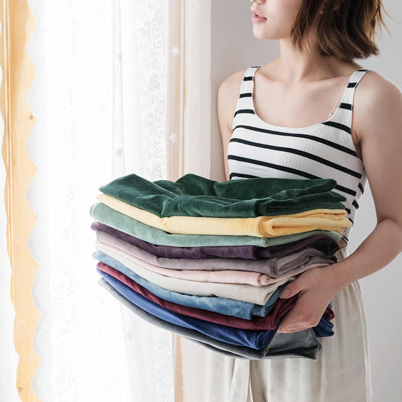 Japanese velvet flannel pillowcase 48x74cm single padded antistatic autumn/winter pillowcase Pair 2