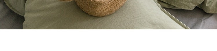 Bông cotton Bắc Âu giặt bông bốn mảnh đơn giản màu đơn đôi 1,5 / 1,8 m khăn trải giường ba mảnh - Bộ đồ giường bốn mảnh bộ ga giường