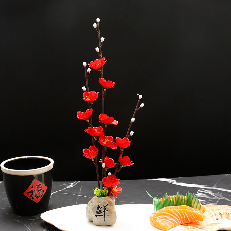 Swing disc decorated with flowers and plants Creative small pendulum Mood Surrounding the hotel Dining Room Sashimi Parquet Dish dishes decorated with flowers