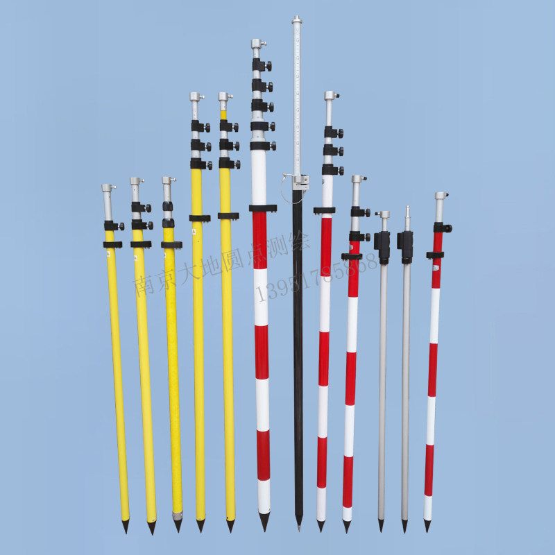 Full station instrument for middle 2 m 2 m 3 m 5 m 8 m 8 m insulation prism rod GPS RTK bracket Mapping and measuring rod