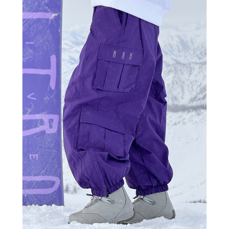 Winter Oversize Large Size 3L Loose Snowboard Pants for Men and Women, Couple Style, Thickened, Warm, Windproof and Waterproof Winter Oversize Large Size 3L Loose Snowboard Pants for Men and Women, Couple Style, Thickened, Warm, Windproof and Waterproof