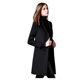 Workwear coat woolen coat women's mid-length 2024 spring black cotton thickened woolen slim professional wear