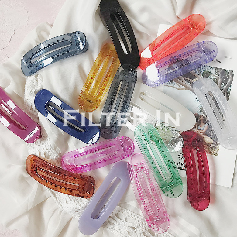 With filter｜Three Japanese ins lat*ice girly transparent candy color large hair clips