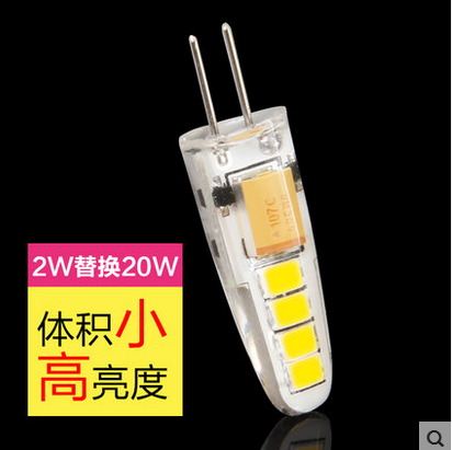 G4 high-brightness LED lamp beads 12V plug crystal lamp energy-saving bulb light source halogen bulb 3W4W pin 220V