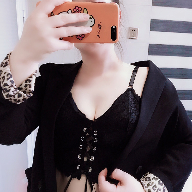 Large Size Rope Drawing Rope Sexy Underwear Poly Lace Small Can Love Beautiful Back No Steel Ring Bra Adjustable Harnesses Vest Rag Breast