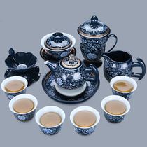 Jingdezhen blue and white porcelain tea set LOGO gift customization company event gift school student reunion souvenir