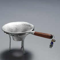 Tin Gongfu tea set Tea leak tea filter Ceramic tea filter holder Handmade mesh Ceramic tea filter Tea ceremony