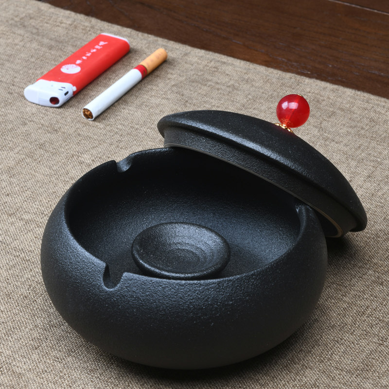 Kiln change creative ceramic ashtray LOGO gift custom laser lettering Store opening Company activity souvenir