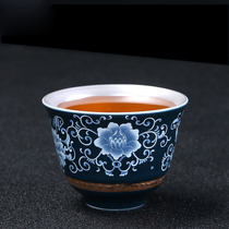 Jingdezhen hand-painted gold tea cup ceramic tea cup gilt silver kung fu tea set owner Cup logo gift customization