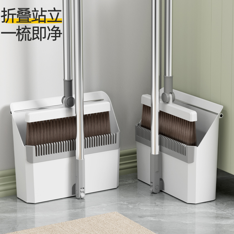 ほうきとちりとりのセットの組み合わせの家庭用2025新しいほうきワイパーノンスティックヘア掃除道具