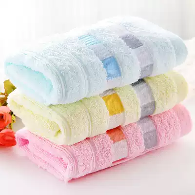 Pure cotton towel thickened adult couple scrub face towel Bath towel Bamboo fiber bath soft absorbent household face towel