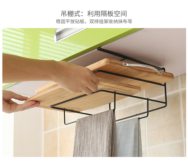 Tủ nhiều lớp giá treo tường treo bảng cắt giá sắt rèn lưu trữ nhà bếp lưu trữ giá bếp miễn phí bảng đột kệ để gia vị