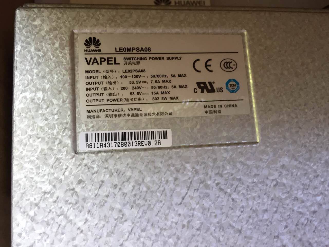 Huawei LE02PSA08 Huawei S9300 Series 800W AC Power Module
