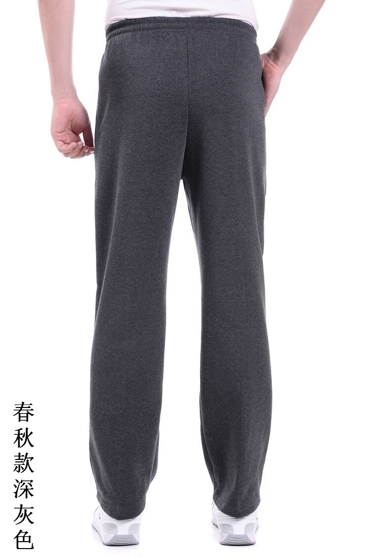 Cộng với quần nhung dày thể thao quần nam mùa thu đông trung niên cha trung niên giản dị XL thả lỏng eo cao quần giữ nhiệt nam
