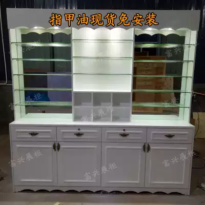 High-end nail polish display cabinet paint nail shop shelves nail polish glue cabinet nail polish product display counter