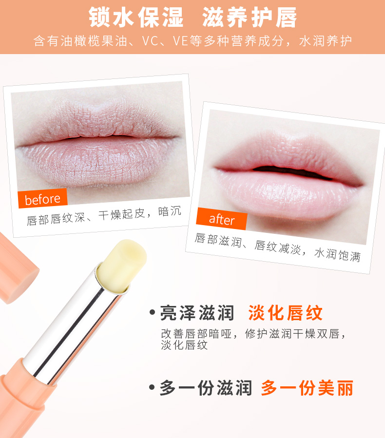 Son dưỡng môi ô liu Jiaoyouquan dưỡng ẩm mùa đông dưỡng ẩm không màu chống khô nam và nữ sinh viên điều dưỡng chống nứt nẻ - Son môi romand hanbok