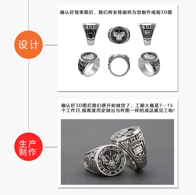 Con dấu tốt nghiệp nam nữ đôi trang sức thiết lập để làm cho một hình ảnh chiếc nhẫn vô địch kỷ niệm trang sức bạc sterling chữ mẫu nhẫn nữ đẹp 2021