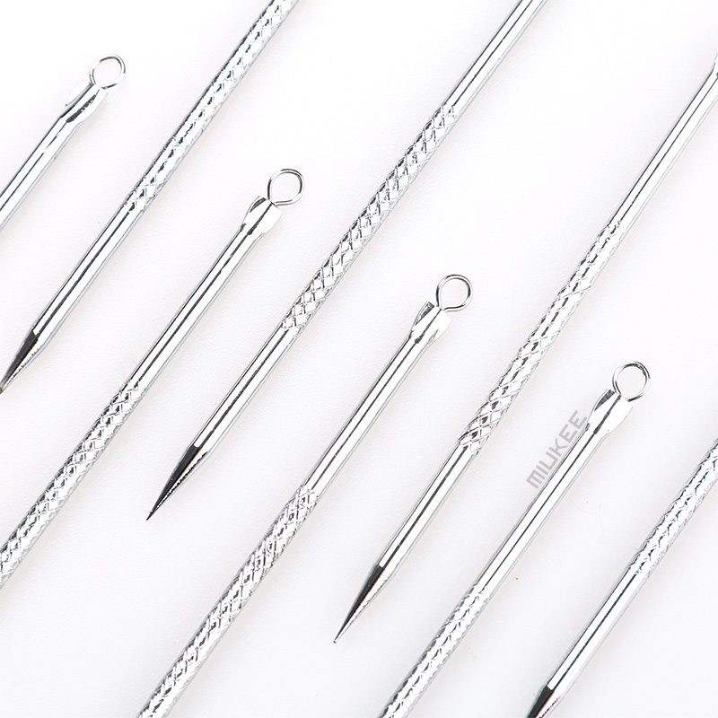 Stainless steel double head cosmetic needle powder Lancet Dark Sore Needle to black head Needles Squeeze Pimple Acne 1-1 Yuan