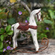 Outer single rocking horse retro nostalgic solid wood home decoration garden decoration ins wind balcony children's room decoration