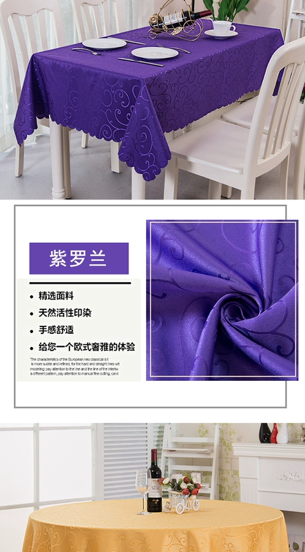 Khách sạn bàn tròn khăn trải bàn nhà hàng châu Âu nhà hàng bàn vải cà phê bàn ​​vuông khăn trải bàn tròn khăn trải bàn khăn trải bàn nhà