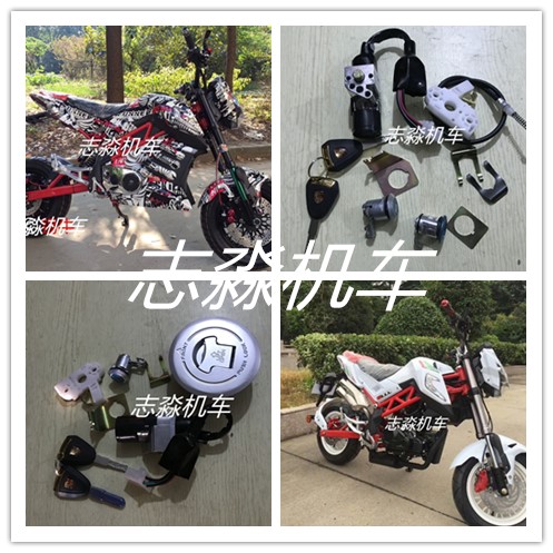 Baodiao little Tyrannosaurus motorcycle electric car cover lock Electric car fuel tank cover Electronic door lock shell Plastic parts Living room lamp pedal