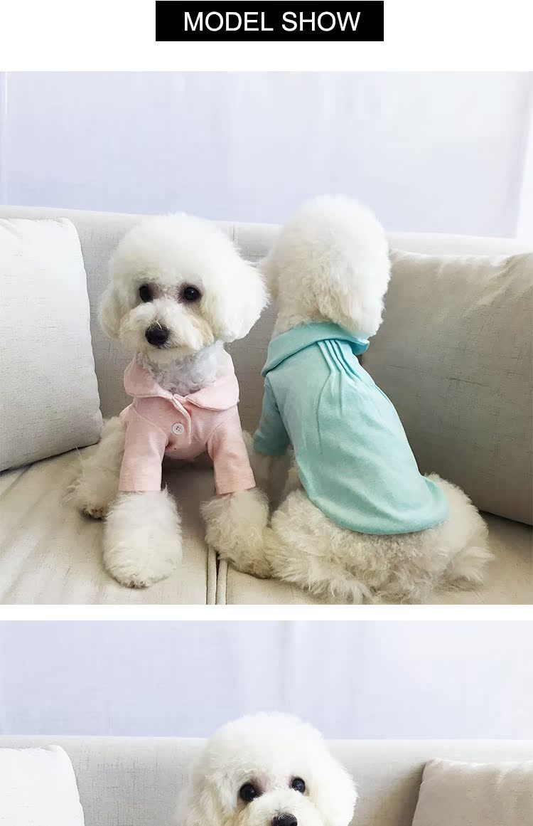 Mùa xuân và mùa thu thú cưng cotton hai màu ve áo nút áo len mèo quần áo chó nhỏ chó mùa thu và quần áo mùa đông - Quần áo & phụ kiện thú cưng quần áo thú cưng giá sỉ