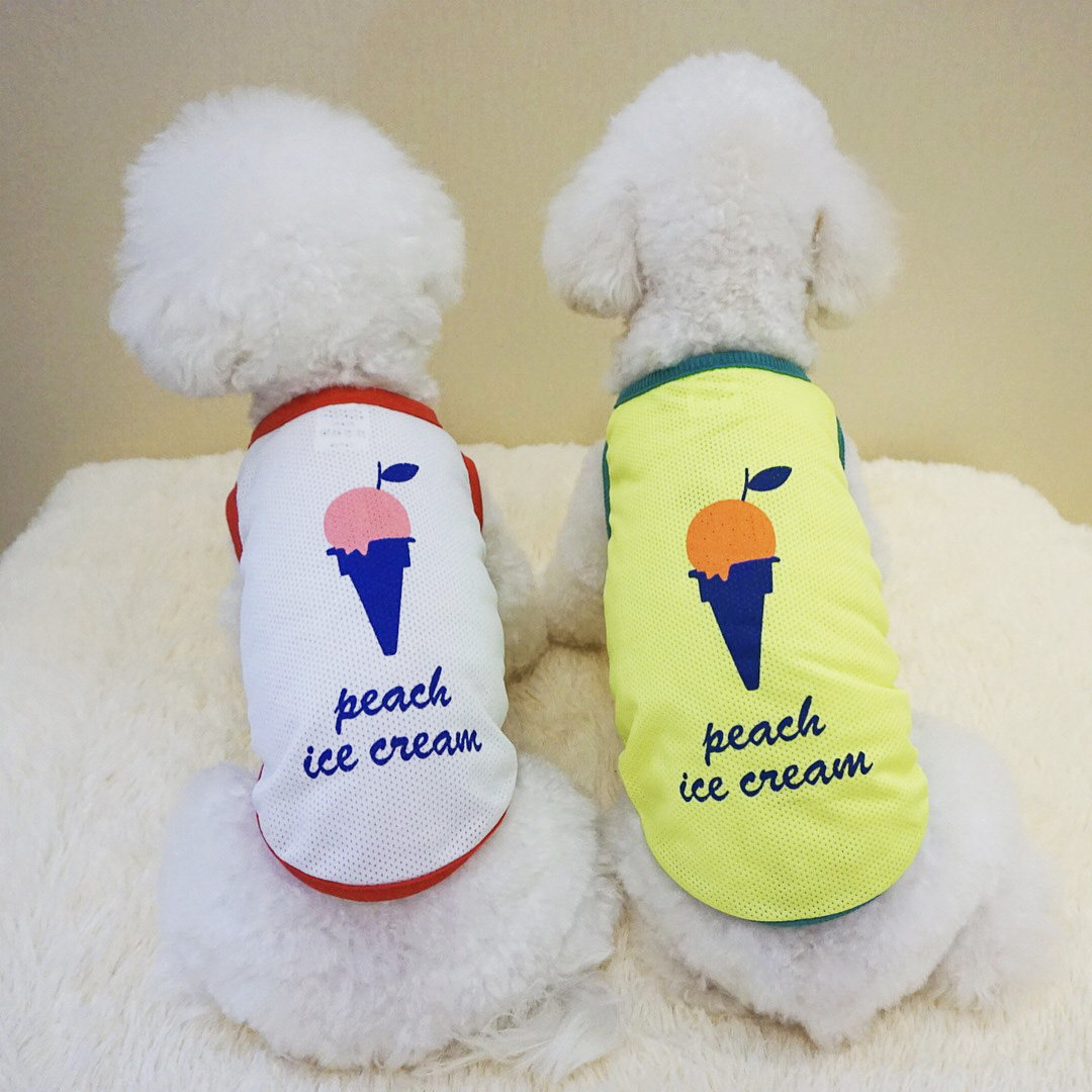 Summer moisture wicking mesh pet thin vest Bichon Frise Pomeranian puppy clothes summer pet clothing