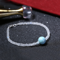 7nows) Quiet and beautiful moonlight series with the shape of the moonstone with Lalima tourmaline bracelet