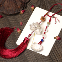 7nows) adults all want to complete the white Crystal Lotus Multi-purpose tassel hanging