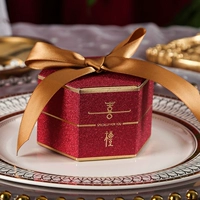 Золотая гексагональная коробка+золотая лента (толстая модель)