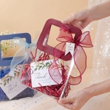 Прозрачная льняная сумка, упаковка, подарочная коробка, подарок на день рождения