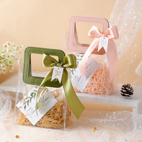 Прозрачная льняная сумка, упаковка, подарочная коробка, подарок на день рождения