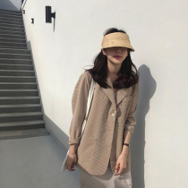 Net red empty top sun hat children summer sun protection face topless Lafite straw hat beach straw woven duck tongue sun hat