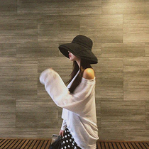 Sun hat female Net red fishermans hat Japanese Joker uvcut sunscreen hat anti-ultraviolet mask face big edge sun visor