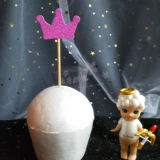 Открытка для выпечки, блестящая Корона, украшение для торта на день рождения, плагин, бумажный кекс, десерт, флаг для вечеринки