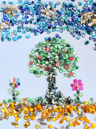 Shell San Granules Детские деть ручной работы сделайте аксессуары для натуральных материалов в детском саду региональные материалы