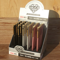 Deli S681 metal pen extra fine dark tip office business writing student practice pen New special offer